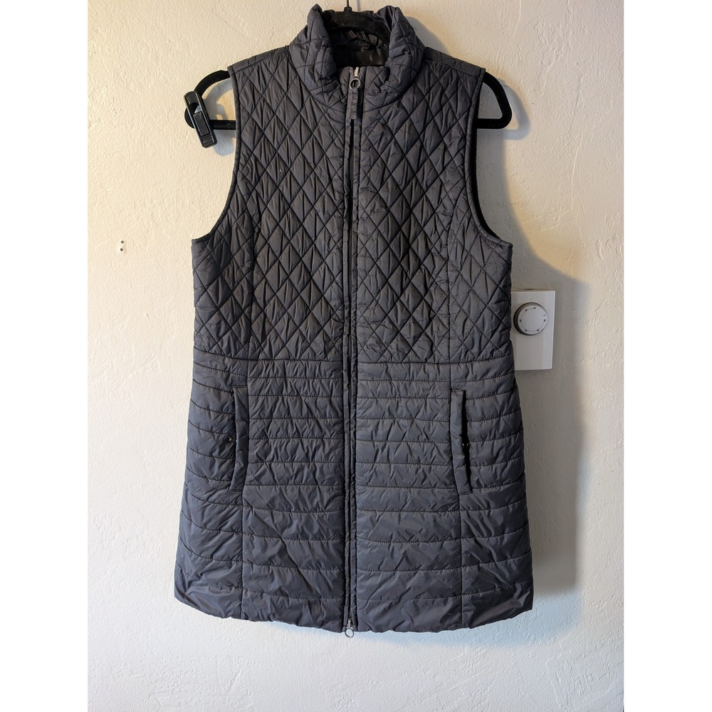 Talbots PrimaLoft Filled Long Length Puffer Vest womens size M
